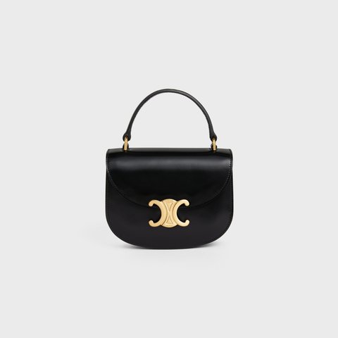 MINI BESACE CLEA IN SHINY CALFSKIN BLACK