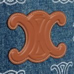 Mini Bucket Cuir Triomphe In Denim With Triomphe All-Over Embroidery And Calfskin 10L432FDX.07A product photo 4