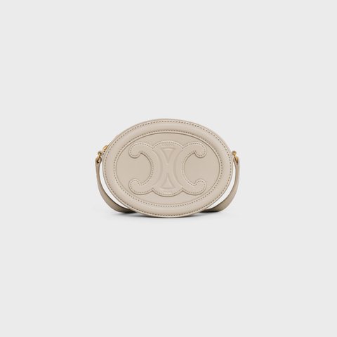 CROSSBODY OVAL PURSE CUIR TRIOMPHE IN SMOOTH CALFSKIN TRENCH