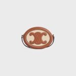 Crossbody Oval Purse Cuir Triomphe In Textile And Calfskin Natural / Tan 10I702DTL.02NT product photo 1