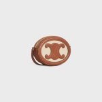 Crossbody Oval Purse Cuir Triomphe In Textile And Calfskin Natural / Tan 10I702DTL.02NT product photo 2
