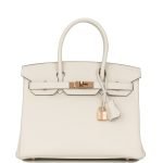 Hermes Birkin 30 Craie Togo Rose Gold Hardware 68973 product photo 1