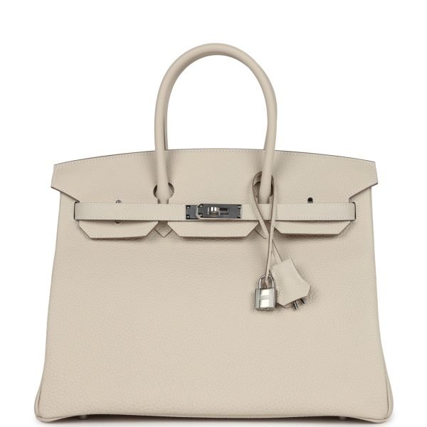 Hermes Birkin 35 Craie Togo Palladium Hardware 68974 product photo 1
