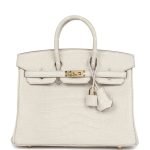 Hermes Birkin 25 Beton Matte Alligator Gold Hardware 68981 product photo 1