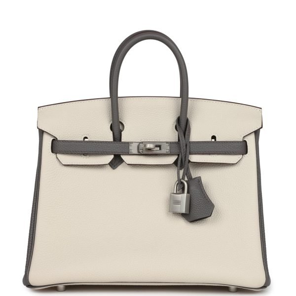 Hermes Special Order (hss) Birkin 25 Beton And Etain Togo Brushed Palladium Hardware 68982 product photo 1