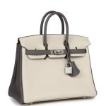 Hermes Special Order (hss) Birkin 25 Beton And Etain Togo Brushed Palladium Hardware 68982 product photo 2