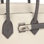 Hermes Special Order (hss) Birkin 25 Beton And Etain Togo Brushed Palladium Hardware 68982 product photo 6