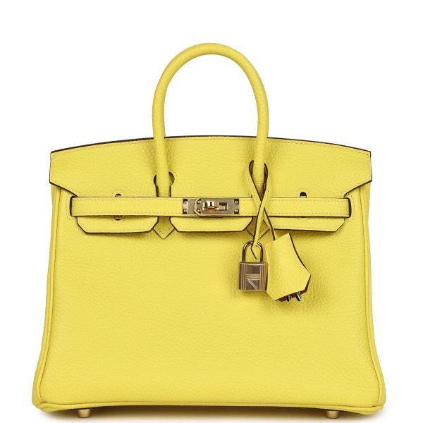 Hermes Special Order (hss) Birkin 25 Lime Verso Clemence Rose Gold Hardware 68989 product photo 1