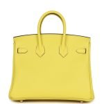 Hermes Special Order (hss) Birkin 25 Lime Verso Clemence Rose Gold Hardware 68989 product photo 4