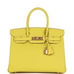 Hermes Birkin 30 Lime Epsom Gold Hardware 68990 product photo 1