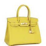 Hermes Birkin 30 Lime Epsom Gold Hardware 68990 product photo 2