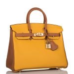 Hermes Special Order (hss) Birkin 25 Jaune Ambre And Gold Togo Permabrass Hardware 69036 product photo 2