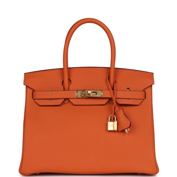 Hermes Birkin 30 Orange Togo Gold Hardware 69080 product photo 1