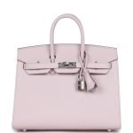Hermes Birkin Sellier 25 Mauve Pale Epsom Palladium Hardware 69083 product photo 1