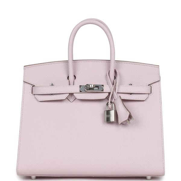 Hermes Birkin Sellier 25 Mauve Pale Epsom Palladium Hardware 69083 product photo 1