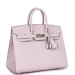Hermes Birkin Sellier 25 Mauve Pale Epsom Palladium Hardware 69083 product photo 2