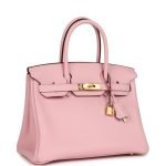 Hermes Special Order (hss) Birkin 30 Rose Sakura Verso Clemence Gold Hardware 69175 product photo 2
