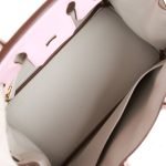 Hermes Special Order (hss) Birkin 25 Rose Sakura And Gris Perle Chevre Mysore Rose Gold Hardwar product photo 8