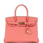 Hermes Special Order (hss) Birkin 30 Rose Candy Togo Gold Hardware 69178 product photo 1
