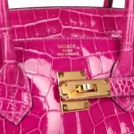 Hermes Birkin 35 Rose Scheherazade Shiny Porosus Crocodile Gold Hardware 69227 product photo 6