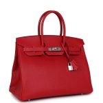 Hermes Birkin 35 Rouge Casaque Epsom Palladium Hardware 69545 product photo 2