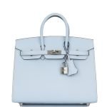 Hermes Birkin Sellier 25 Bleu Brume Epsom Palladium Hardware 69938 product photo 1