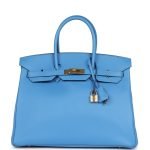 Hermes Birkin 35 Bleu Paradise Epsom Gold Hardware 69979 product photo 1