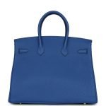 Hermes Birkin 35 Bleu France Togo Gold Hardware 70024 product photo 4