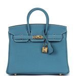 Hermes Birkin 25 Blue Jean Togo Gold Hardware 70059 product photo 1