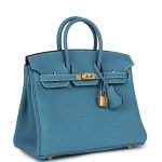 Hermes Birkin 25 Blue Jean Togo Gold Hardware 70059 product photo 2