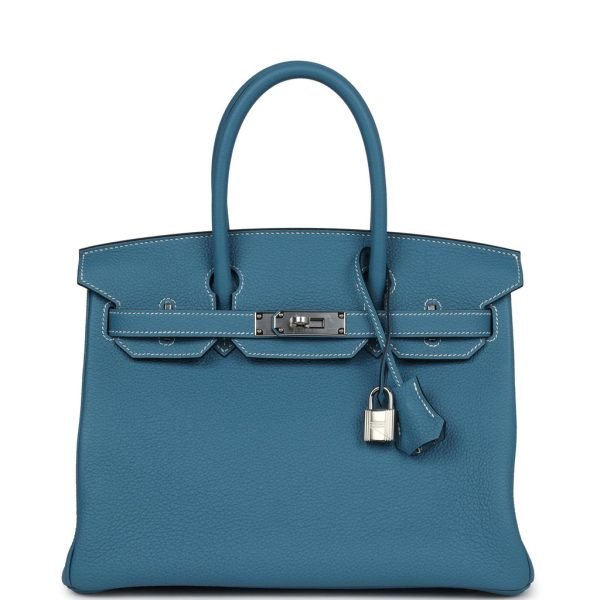 Hermes Birkin 30 Blue Jean Togo Palladium Hardware 70061 product photo 1