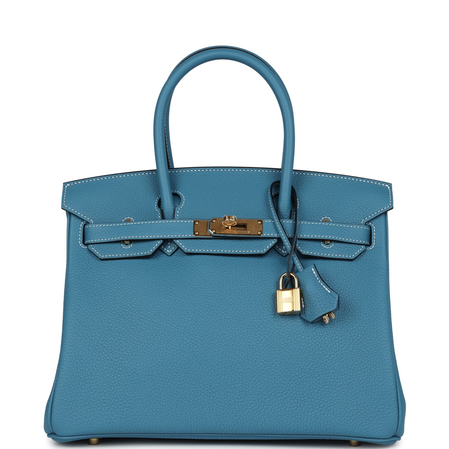 Hermes Birkin 30 Blue Jean Togo Gold Hardware 70062 product photo 1