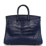 Hermes Birkin 25 Bleu Saphir Matte Alligator Gold Hardware 70482 product photo 4