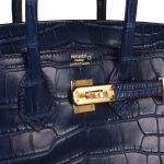 Hermes Birkin 25 Bleu Saphir Matte Alligator Gold Hardware 70482 product photo 6