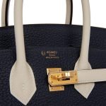 Hermes Special Order (hss) Birkin 25 Bleu Nuit And Craie Togo Gold Hardware 70513 product photo 6