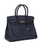 Hermes Birkin 30 Bleu Nuit Togo Gold Hardware 70514 product photo 2