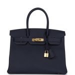 Hermes Birkin 30 Bleu Nuit Togo Gold Hardware 70553 product photo 1