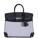 Hermes Birkin Quadrille 25 Caban Swift And Toile Palladium Hardware 70593 product photo 1