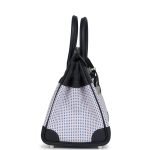 Hermes Birkin Quadrille 25 Caban Swift And Toile Palladium Hardware 70593 product photo 3