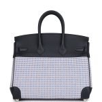Hermes Birkin Quadrille 25 Caban Swift And Toile Palladium Hardware 70593 product photo 4