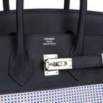 Hermes Birkin Quadrille 25 Caban Swift And Toile Palladium Hardware 70593 product photo 6