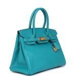 Hermes Birkin 30 Bleu Paon Epsom Gold Hardware 70596 product photo 2
