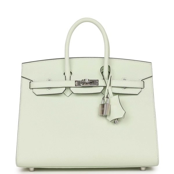 Hermes Birkin Sellier 25 Vert Fizz Epsom Palladium Hardware 70678 product photo 1