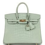 Hermes Birkin 25 Vert D’eau Matte Alligator Gold Hardware 70719 product photo 1