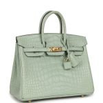 Hermes Birkin 25 Vert D’eau Matte Alligator Gold Hardware 70719 product photo 2