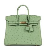 Hermes Birkin 25 Vert Criquet Ostrich Gold Hardware 70749 product photo 1