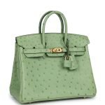 Hermes Birkin 25 Vert Criquet Ostrich Gold Hardware 70749 product photo 2