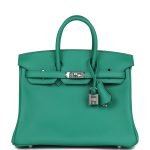 Hermes Birkin 25 Vert Vertigo Verso Swift Palladium Hardware 70868 product photo 1