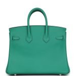 Hermes Birkin 25 Vert Vertigo Verso Swift Palladium Hardware 70868 product photo 4