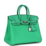 Hermes Birkin 25 Vert Comics Togo And Matte Alligator Touch Palladium Hardware 70982 product photo 2